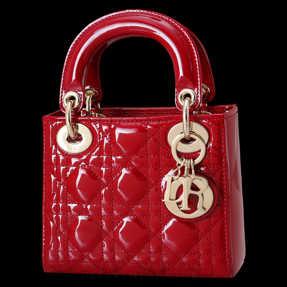 CHRISTIAN DIOR(USED)크리스찬디올 레이디디올 페이던트 미니 레드